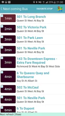 Toronto Bus Tracker android App screenshot 9