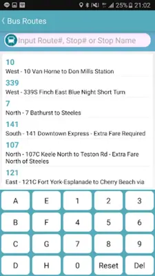 Toronto Bus Tracker android App screenshot 4